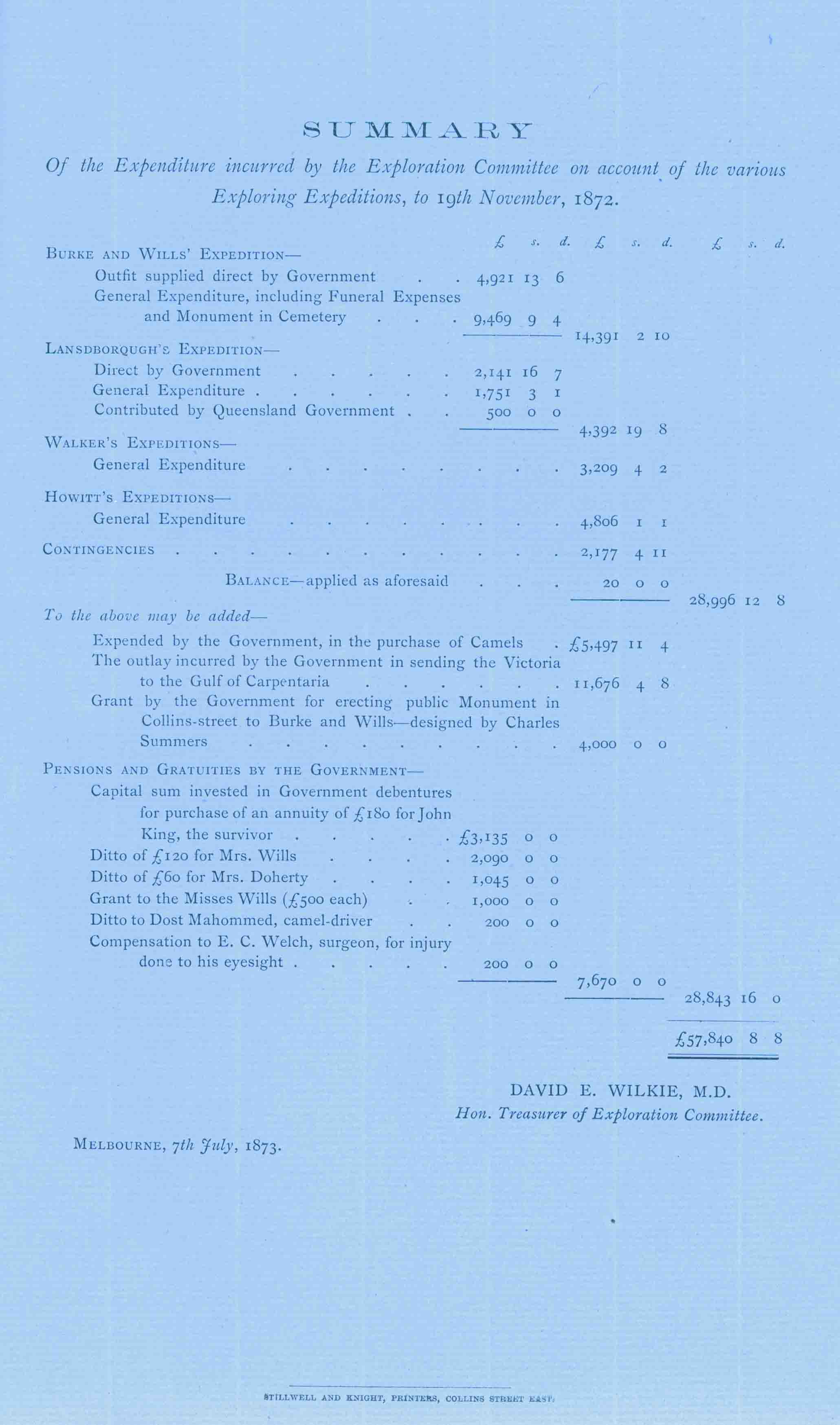 PROGRESS REPORTS AND FINAL REPORT OF THE EXPLORATION COMMITTEE