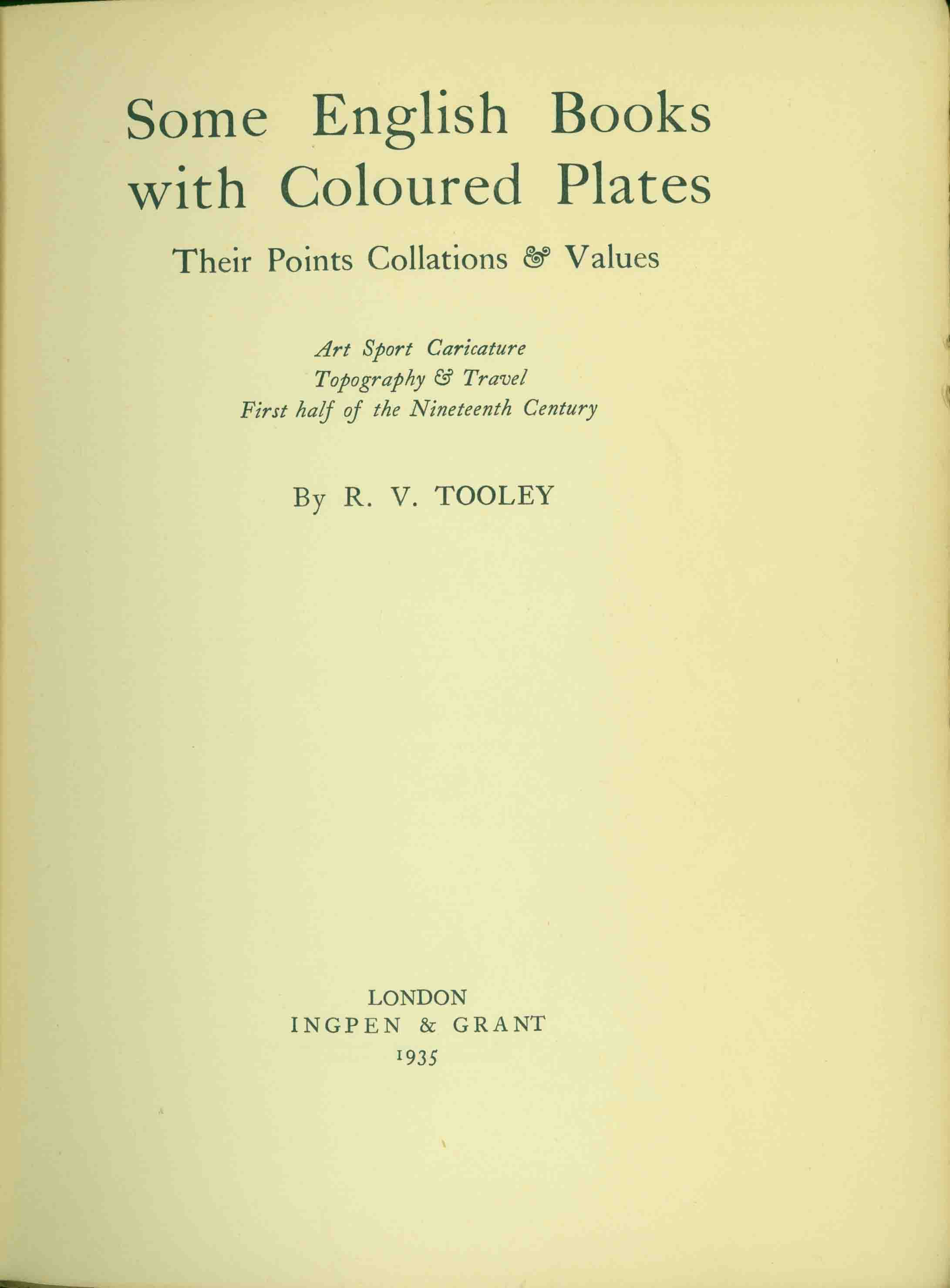 SOME ENGLISH BOOKS WITH COLOURED PLATES: