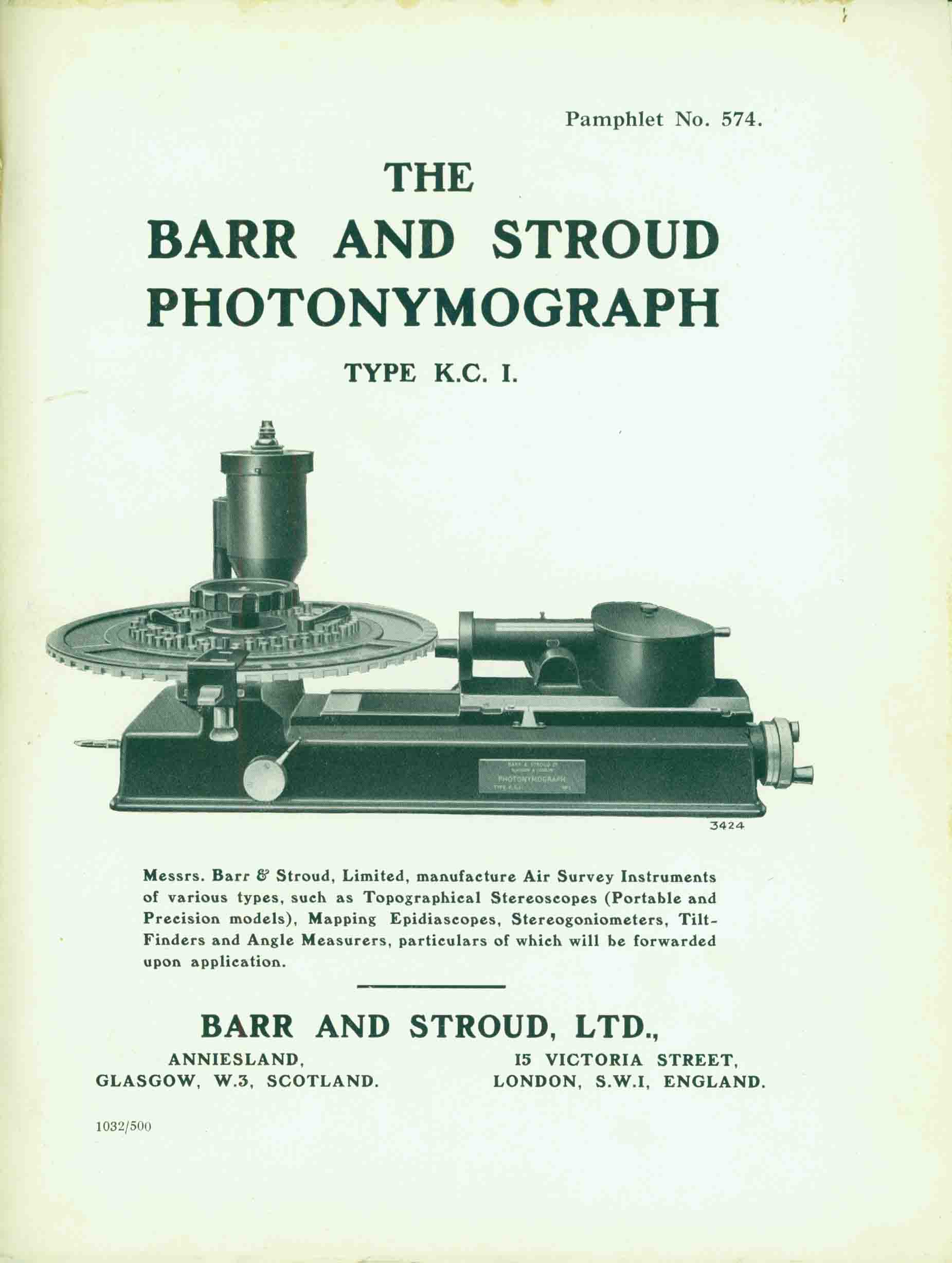 THE BARR AND STROUD PHOTONYMOGRAPH.