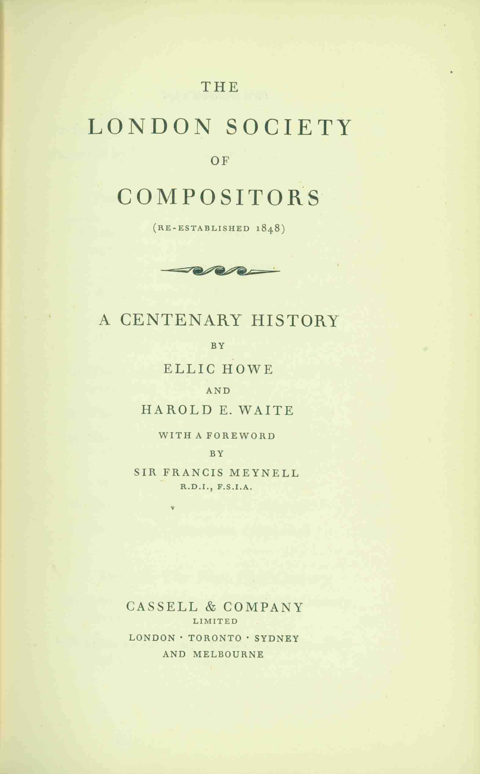 THE LONDON SOCIETY OF COMPOSITORS.