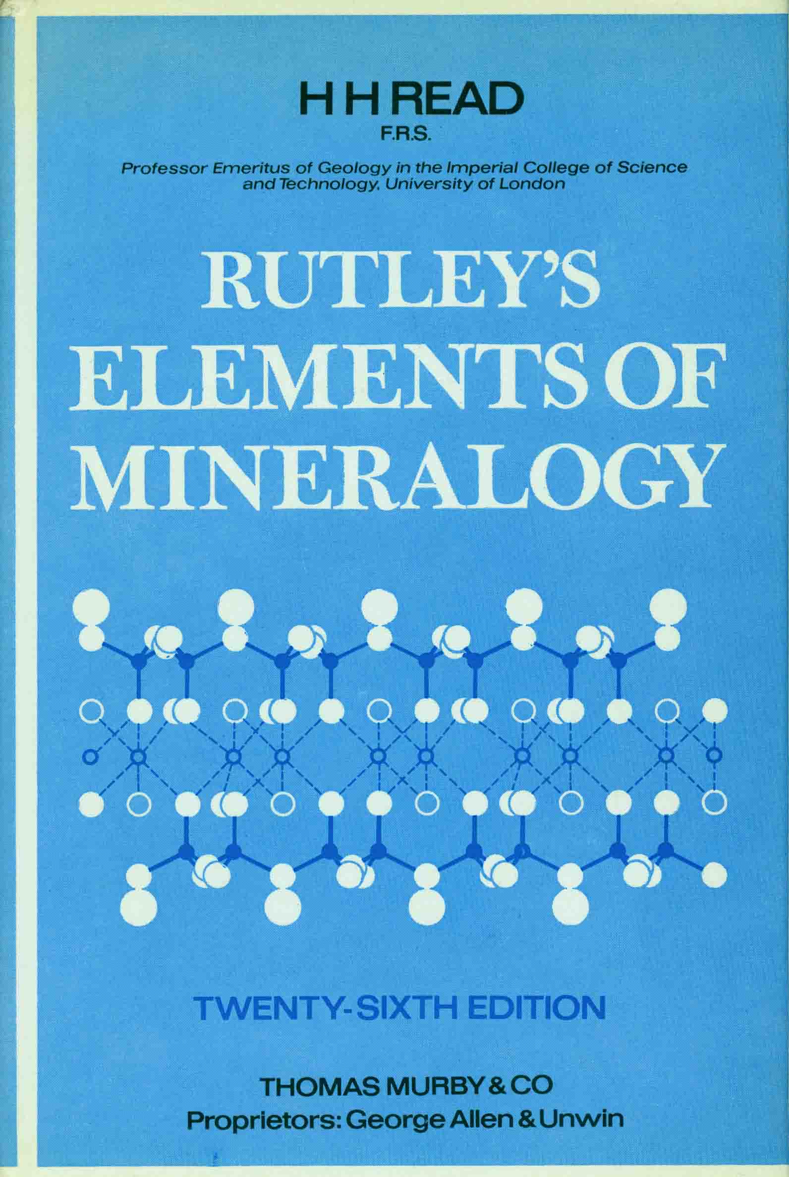 RUTLEY'S ELEMENTS OF MINERALOGY.