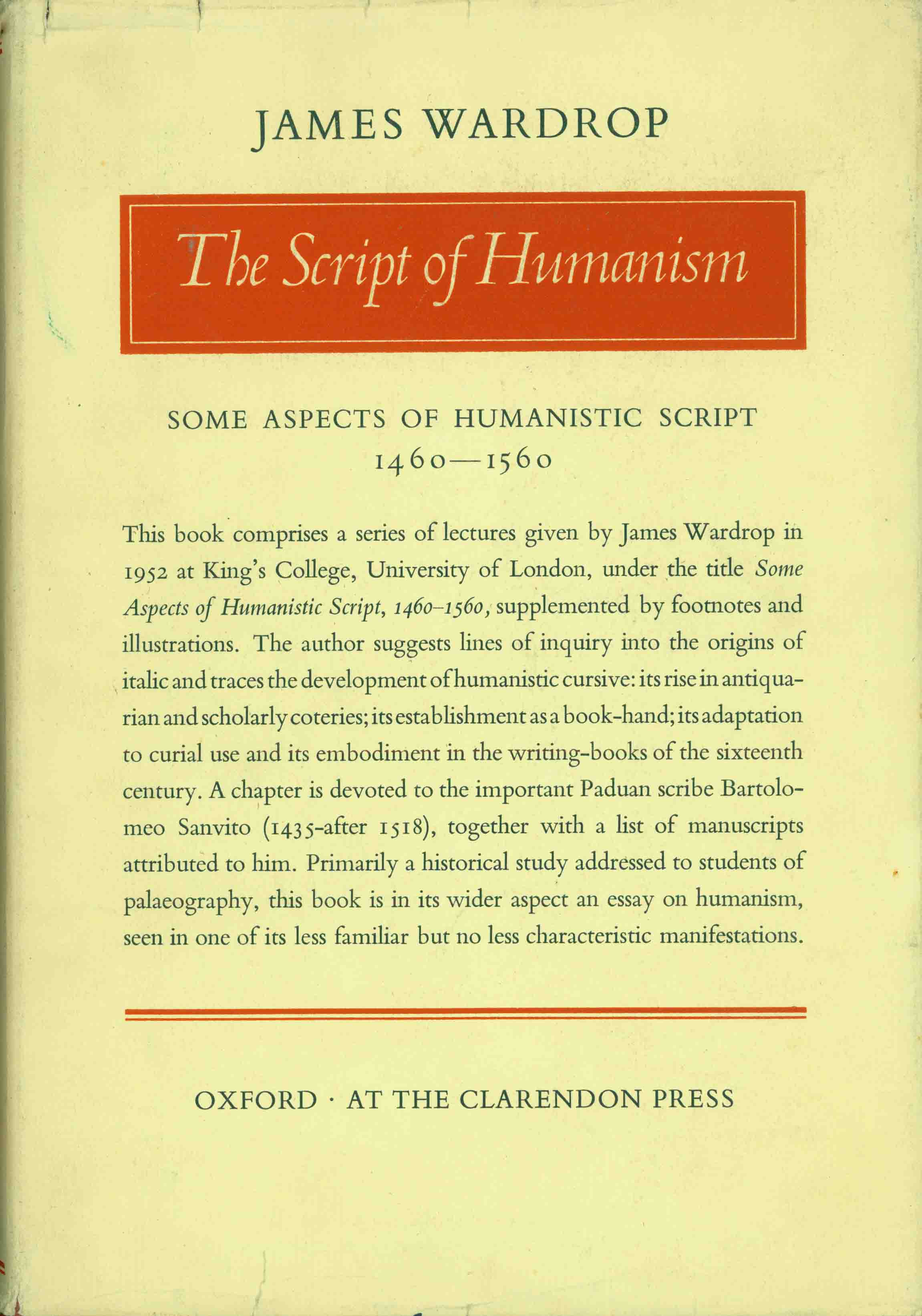 THE SCRIPT OF HUMANISM.