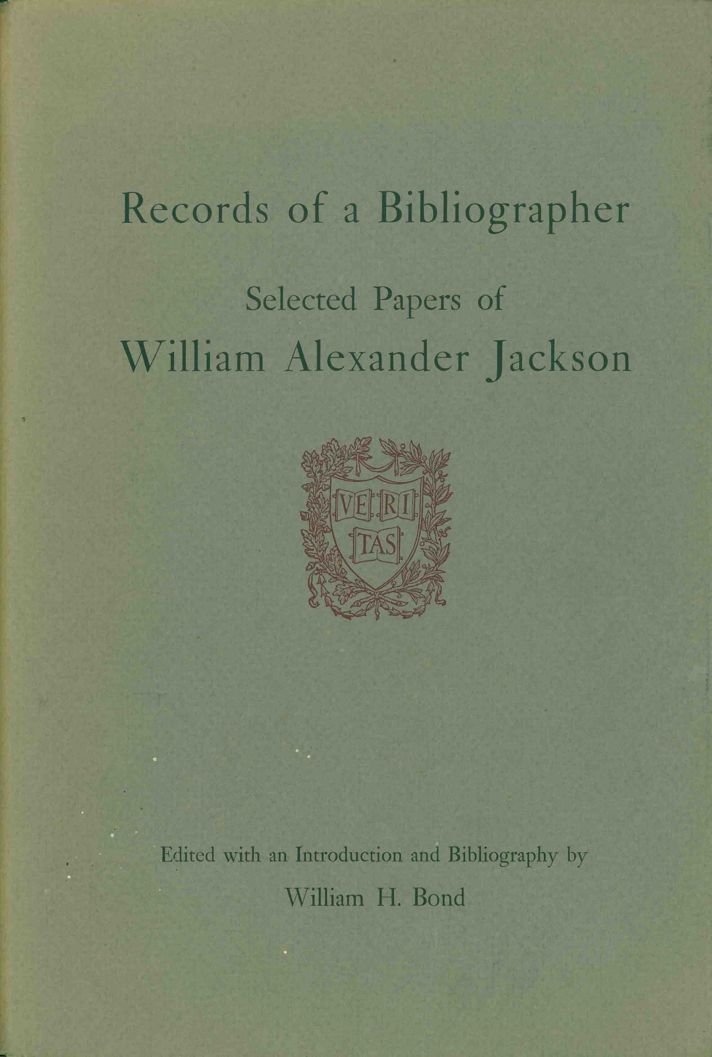 RECORDS OF A BIBLIOGRAPHER.