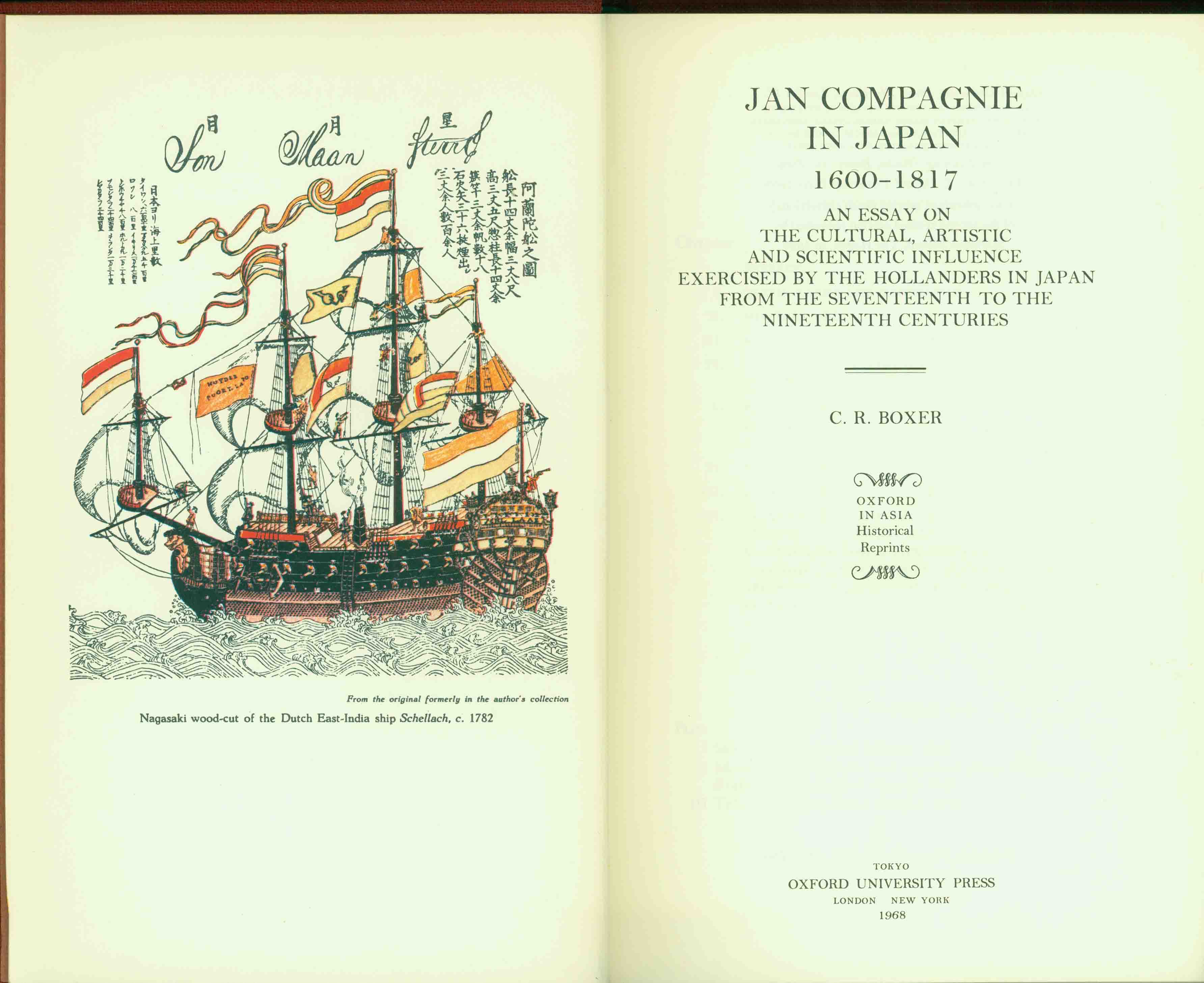 JAN COMPAGNIE IN JAPAN 1600-1817.