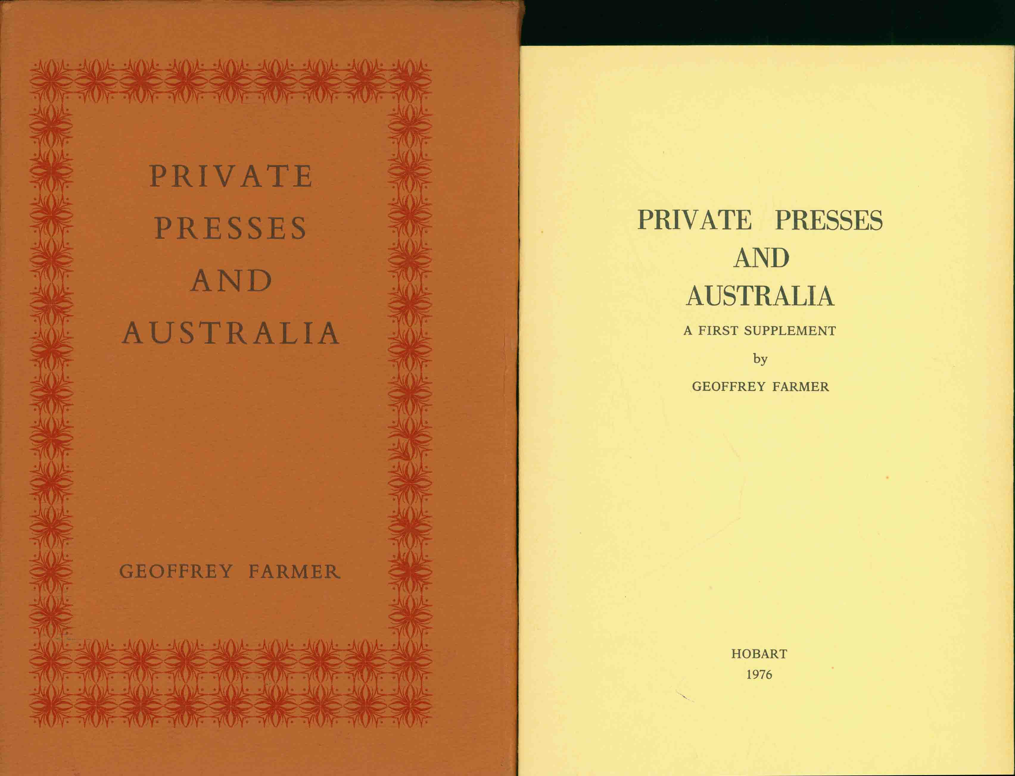 PRIVATE PRESSES AND AUSTRALIA.