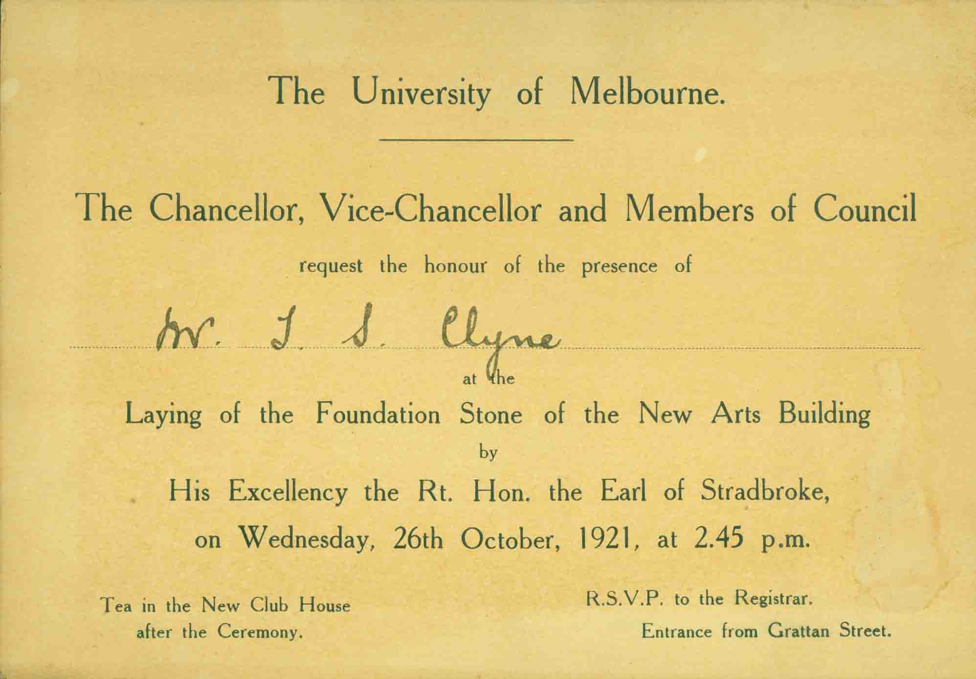 THE UNIVERSITY OF MELBOURNE 