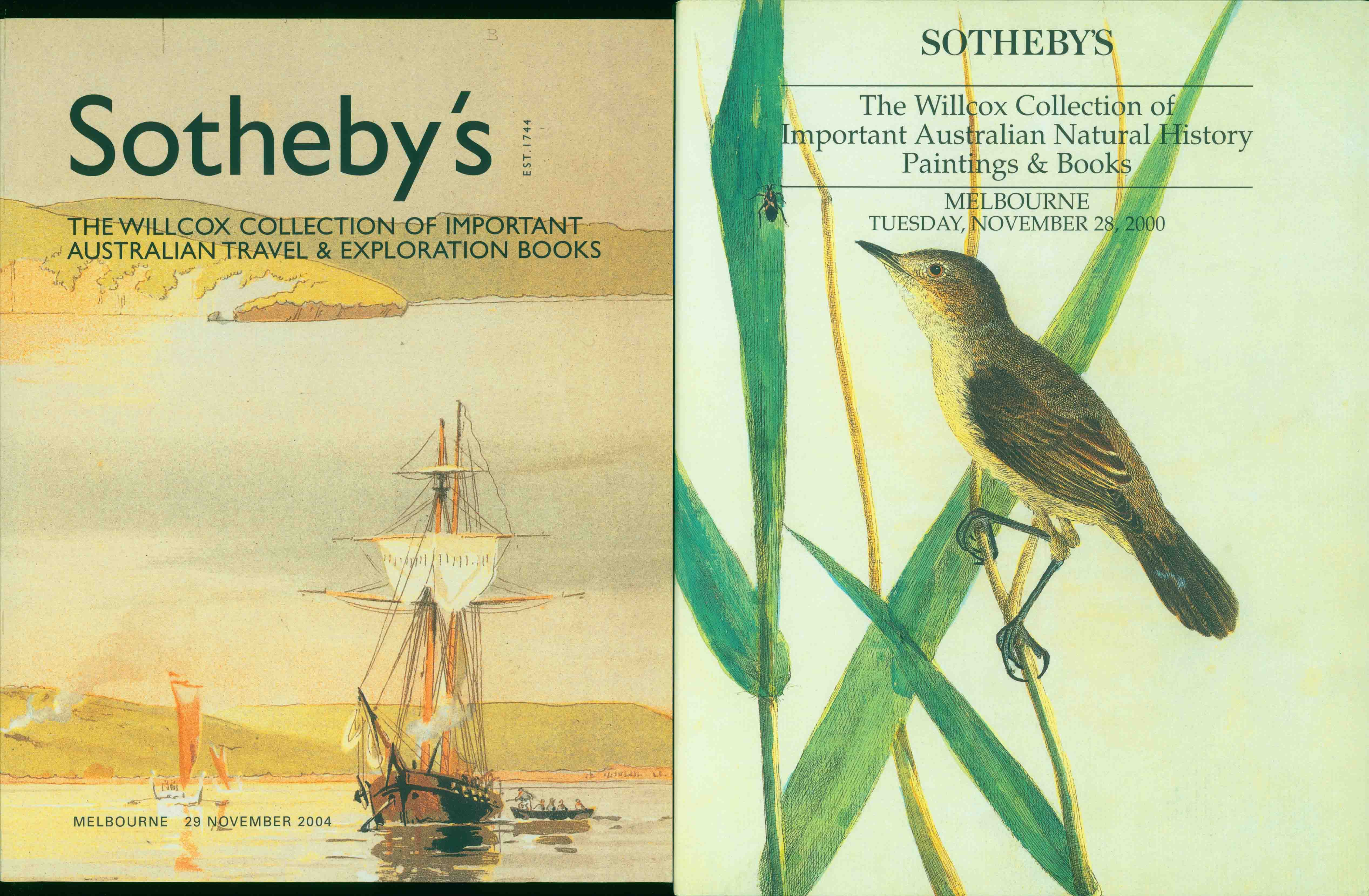 THE WILLCOX COLLECTION OF IMPORTANT AUSTRALIAN NATURAL HISTORY PAINTINGS & BOOKS.