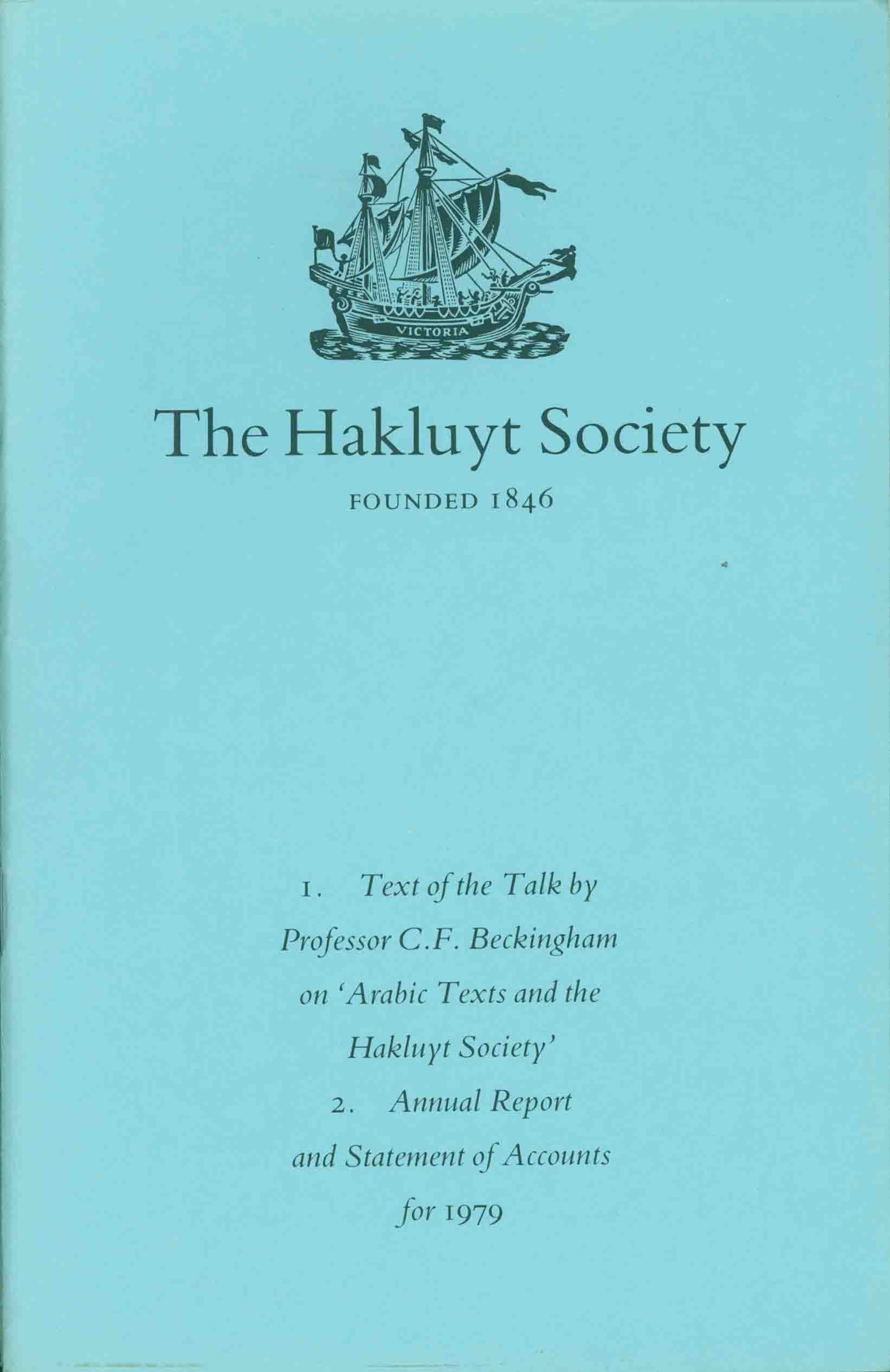 ARABIC TEXTS AND THE HAKLUYT SOCIETY
