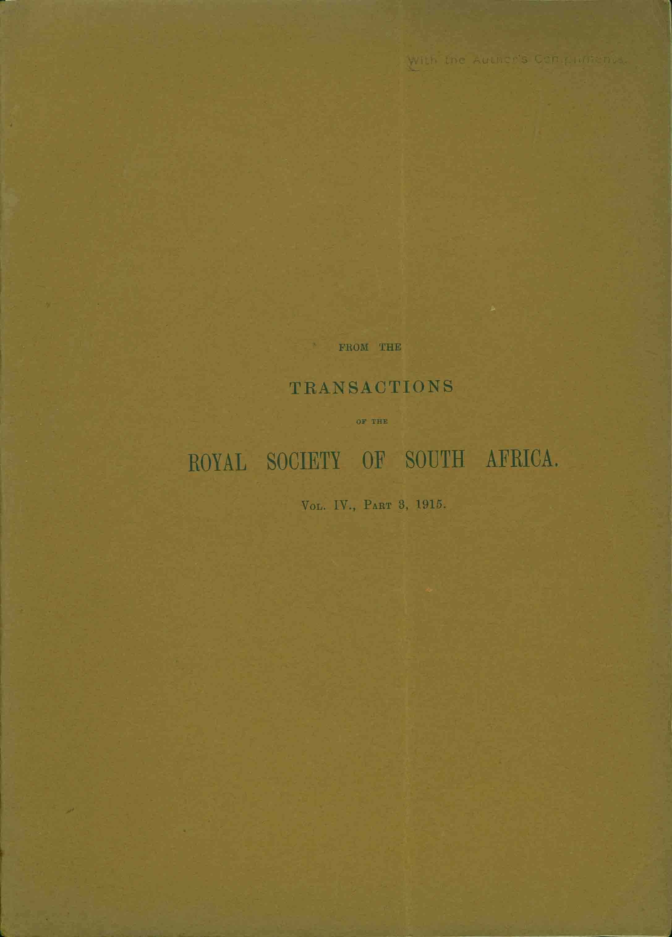 ON THE POROSITY OF THE ROCKS OF THE KARROO SYSTEM IN SOUTH AFRICA.