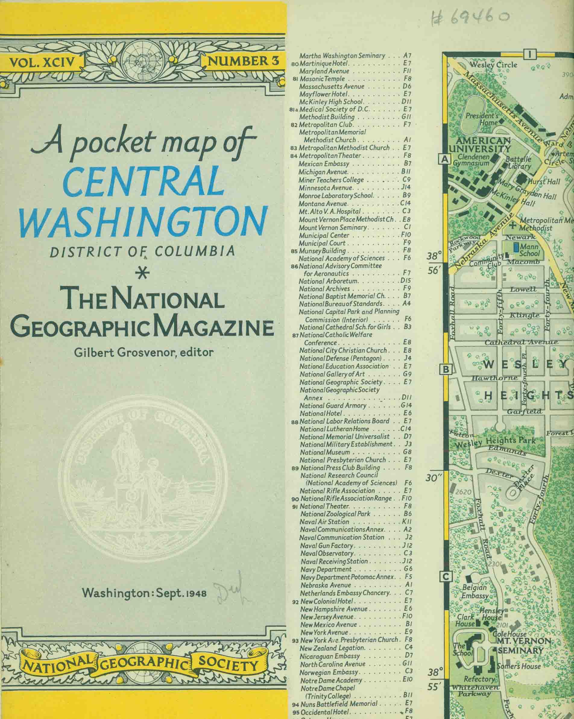 A POCKET MAP OF CENTRAL WASHINGTON,