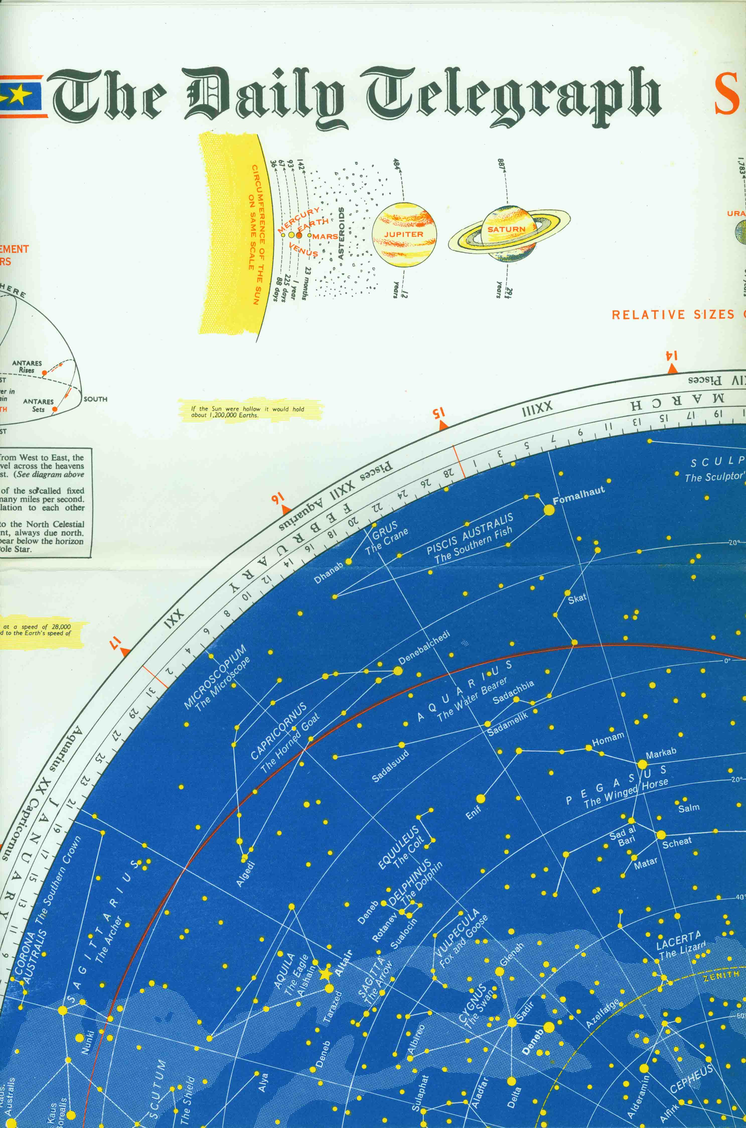 THE DAILY TELEGRAPH SKY AT NIGHT MAP