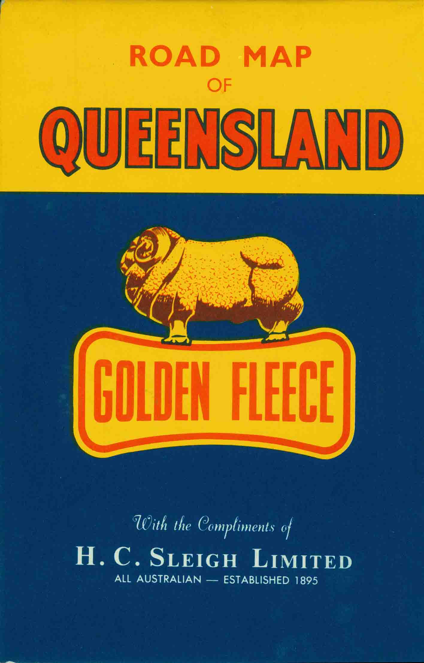 ROAD MAP OF QUEENSLAND.
