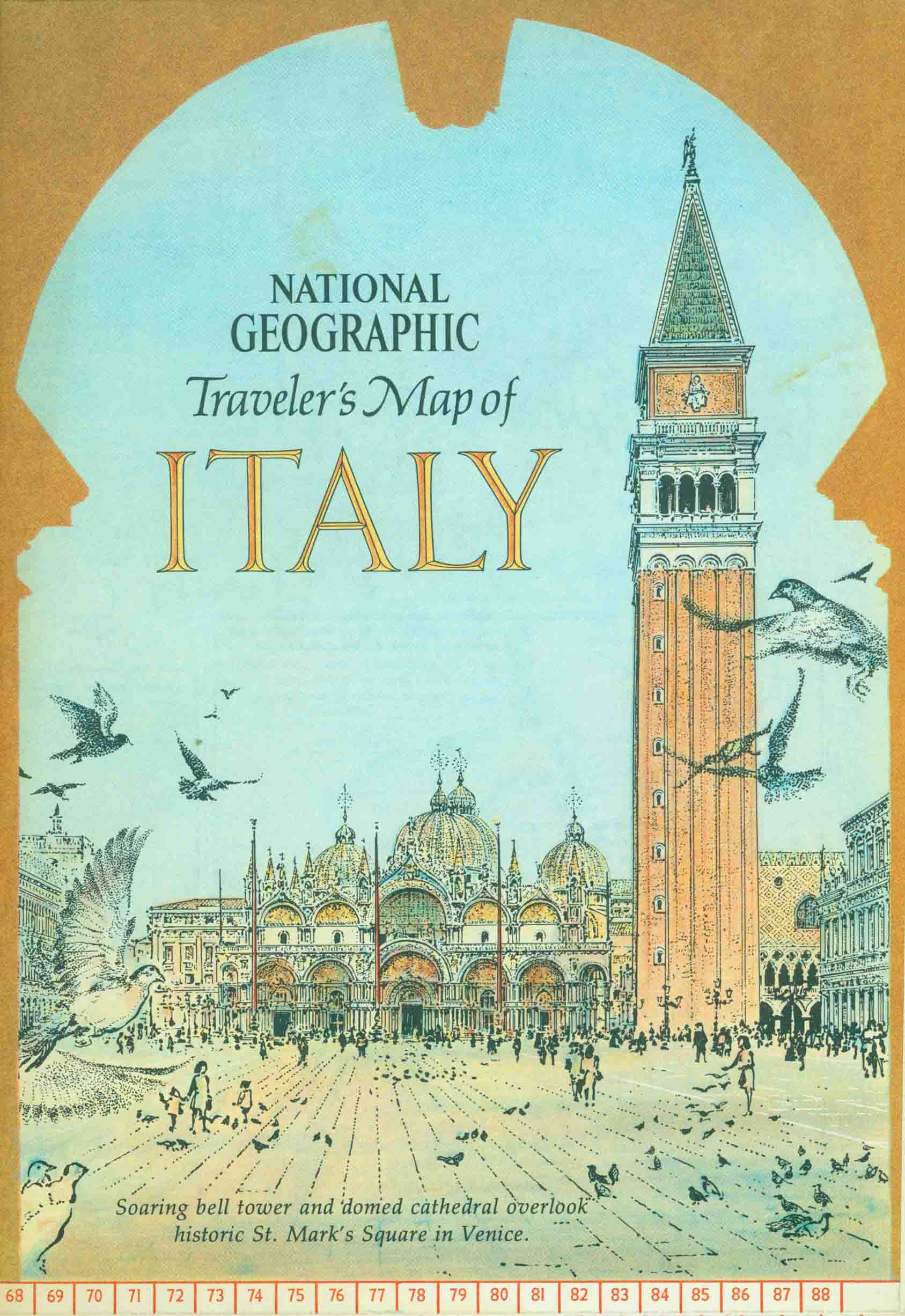 A TRAVELER'S MAP OF ITALY.