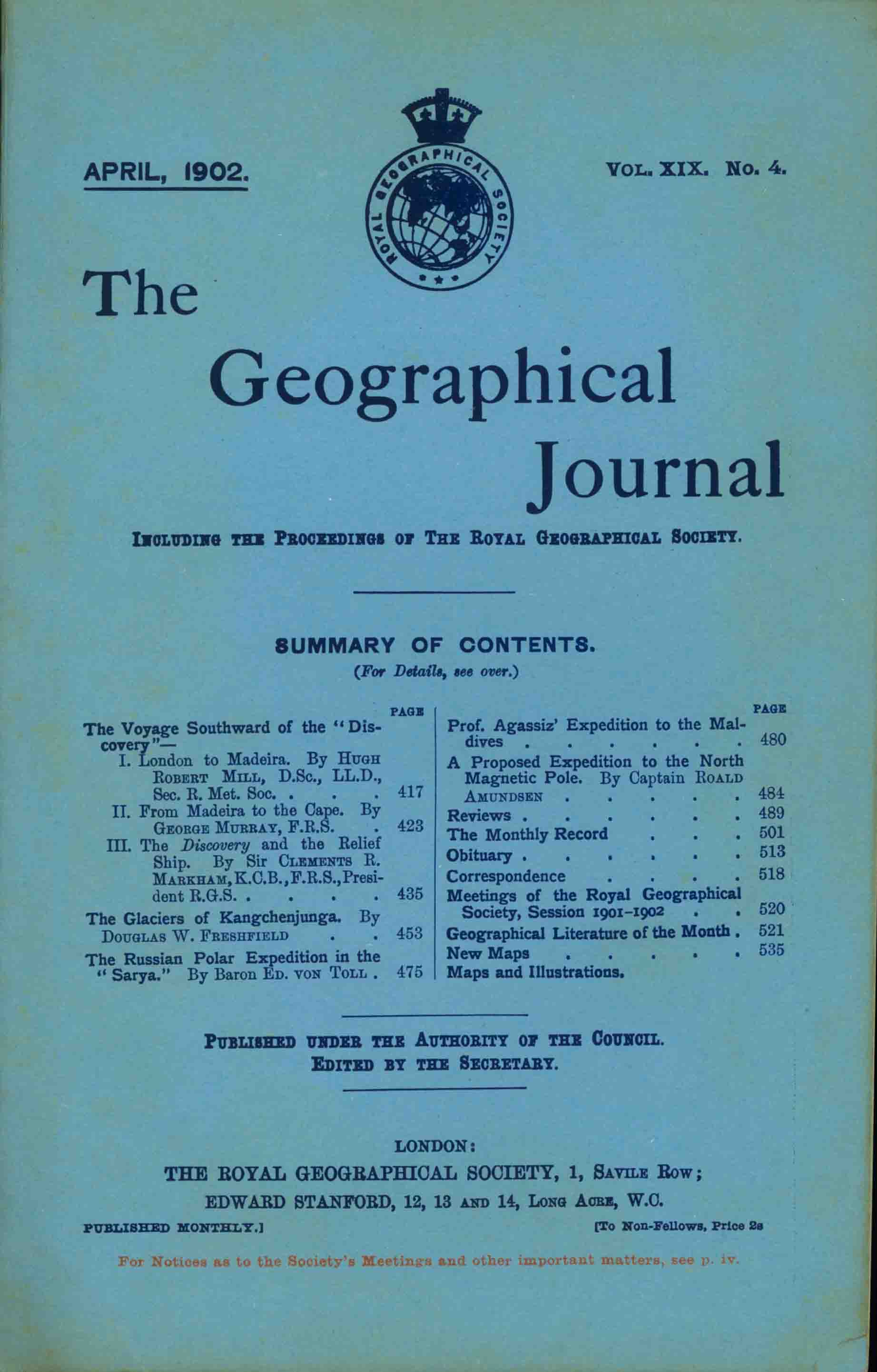 THE VOYAGE SOUTHWARD OF THE DISCOVERY--