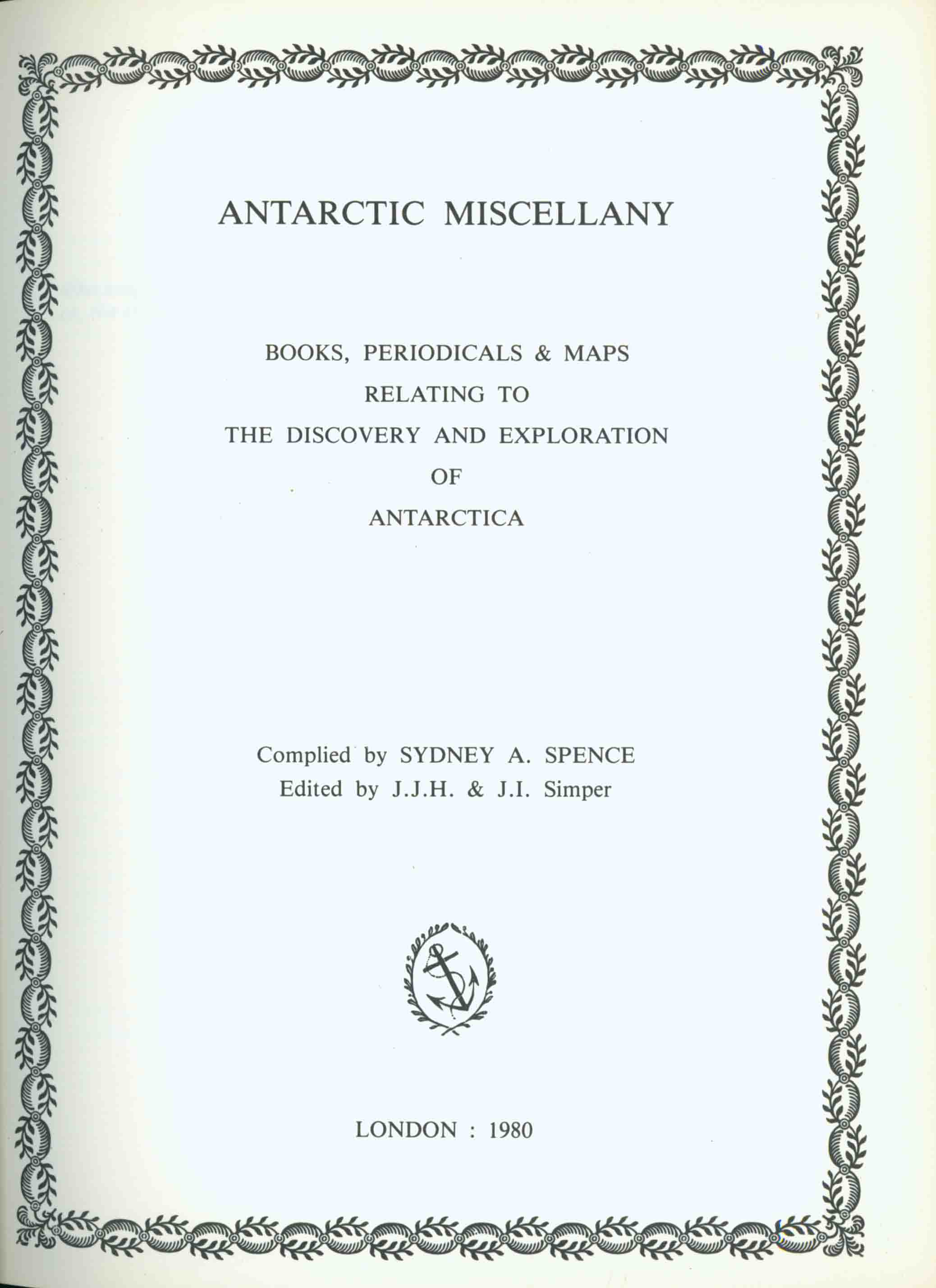 ANTARCTIC MISCELLANY: